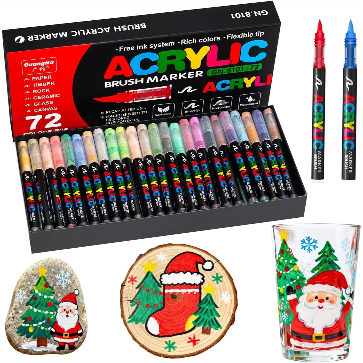 72 Colors Acrylic Paint Markers with Brush Tip for Rock Wood Glass Ceramic Canvas DIY Crafts
72 Colors Acrylic Paint Markers with Brush Tip for Rock Wood Glass Ceramic Canvas DIY Crafts