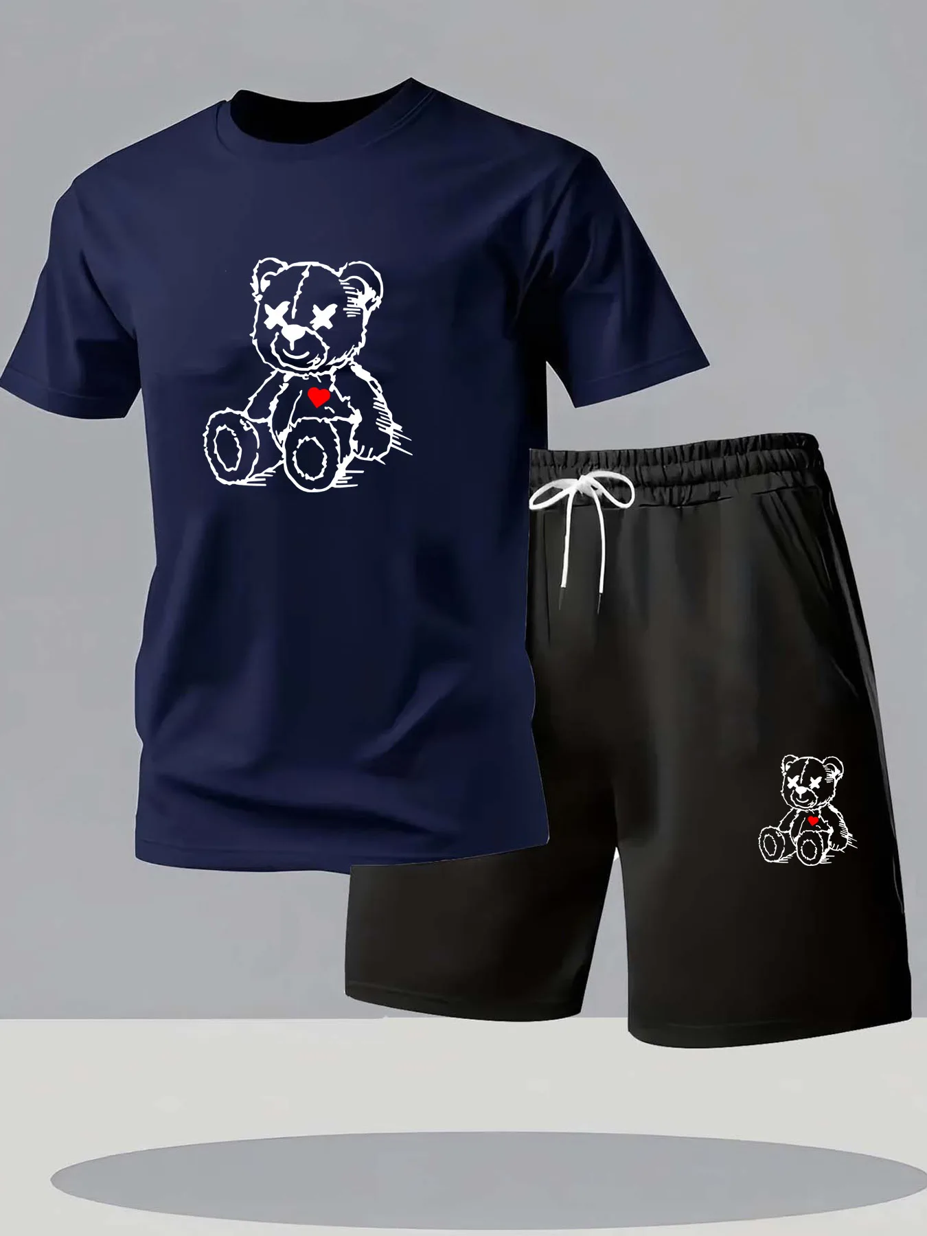 Sports Two Piece Set Summer Youth Men's Short sleeved T-shirt+Shorts Set Fashion Trendy Casual
Sports Two Piece Set Summer Youth Men's Short sleeved T-shirt+Shorts Set Fashion Trendy Casual
