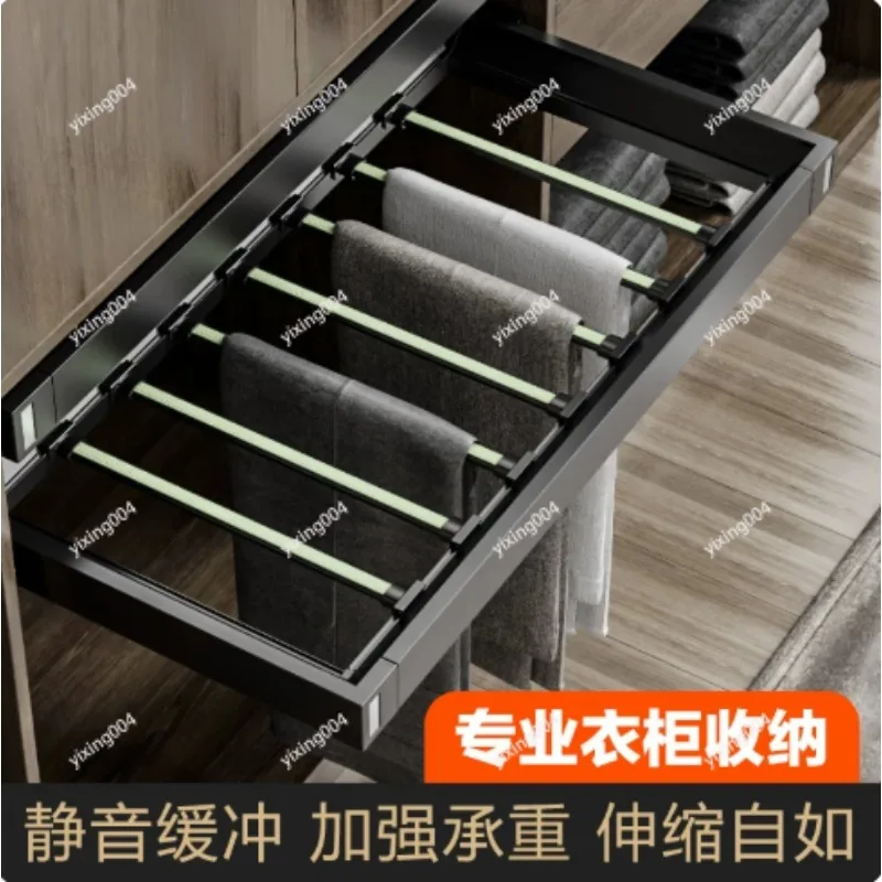 Retractable Pull-out Trouser Rack Built-in Hardware Organizer for Home Wardrobe Storage
Retractable Pull-out Trouser Rack Built-in Hardware Organizer for Home Wardrobe Storage