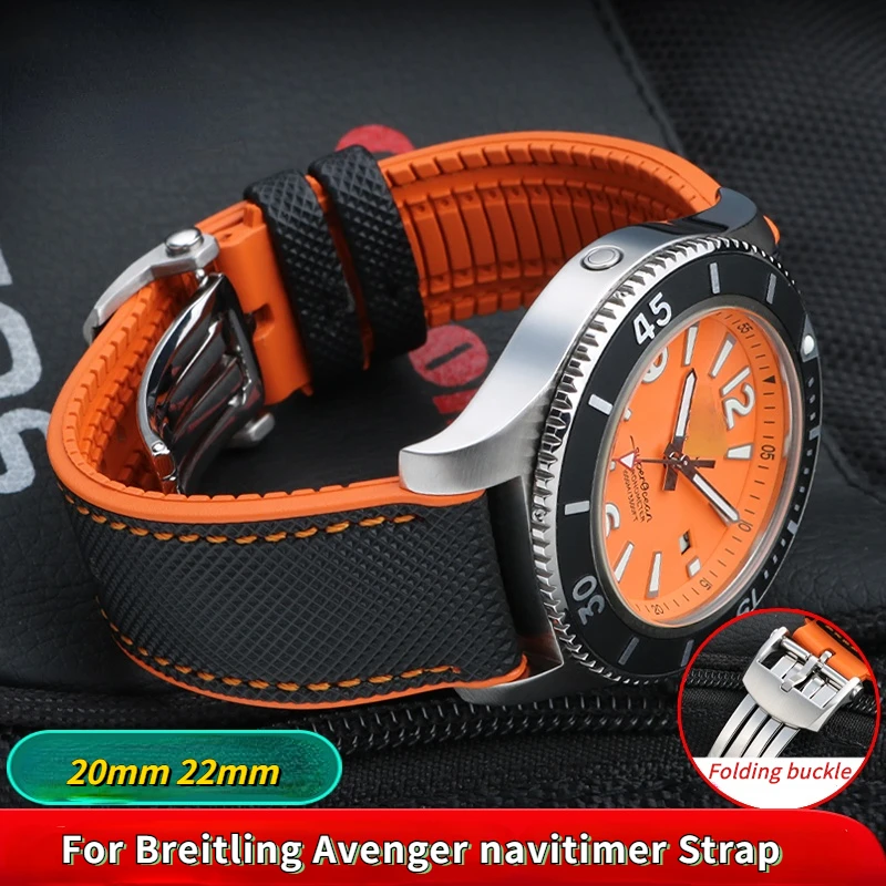 For BREITLING Seawolf Avenger Super Marine Watchband Silicone Men's Waterproof Rubber strap 20mm 22mm Wrist Band Accessories
For BREITLING Seawolf Avenger Super Marine Watchband Silicone Men's Waterproof Rubber strap 20mm 22mm Wrist Band Accessories