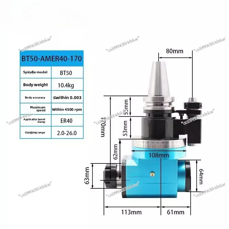 New Angle Head Side Milling Head Machining Center BT30BT40BT50 One-way Two-way Lengthened Spindle 90 Degrees
New Angle Head Side Milling Head Machining Center BT30BT40BT50 One-way Two-way Lengthened Spindle 90 Degrees