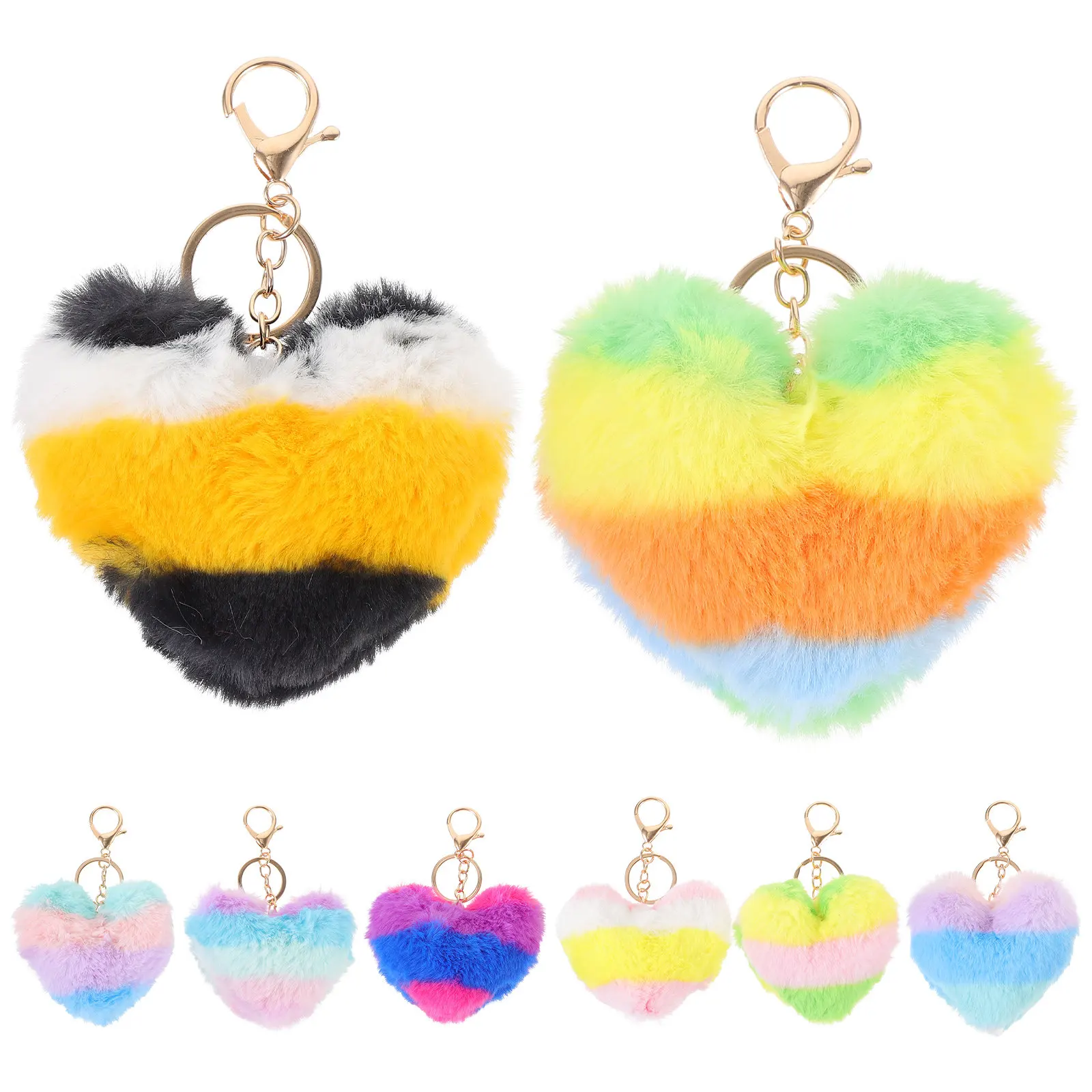 8Pcs Colorful Heart Keychain Soft Wool Bag Charm Pendant Multifunctional Key Ring for Purse Backpack Car Keys Women Aesthetic
8Pcs Colorful Heart Keychain Soft Wool Bag Charm Pendant Multifunctional Key Ring for Purse Backpack Car Keys Women Aesthetic