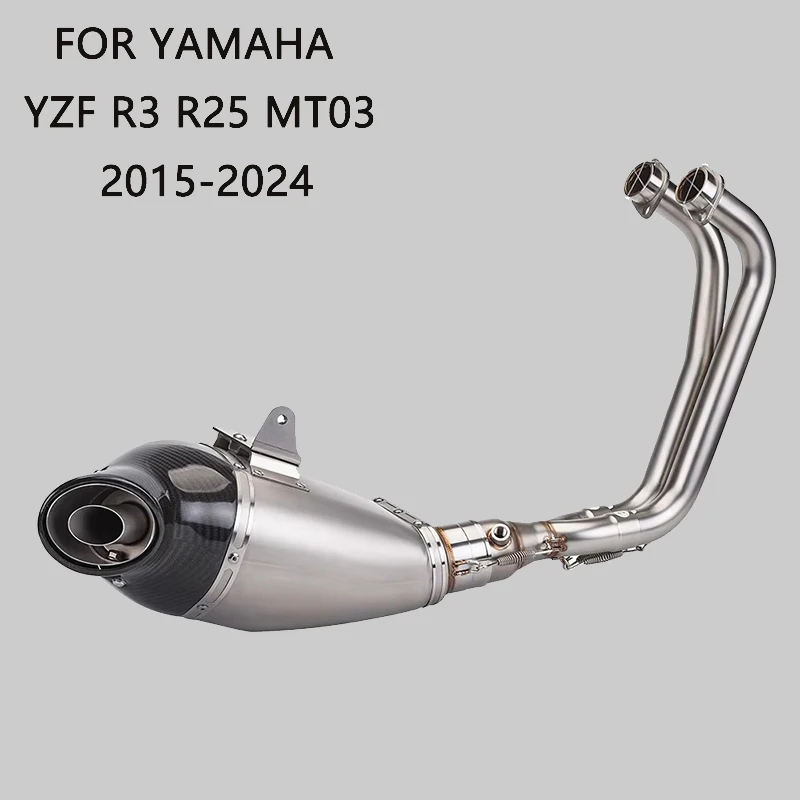 Motorcycle Exhaust Full System Bottom Escape Front Link Pipe Carbon Muffler For Yamaha YZF R3 R25 MT03 2015-2024 Slip on
Motorcycle Exhaust Full System Bottom Escape Front Link Pipe Carbon Muffler For Yamaha YZF R3 R25 MT03 2015-2024 Slip on