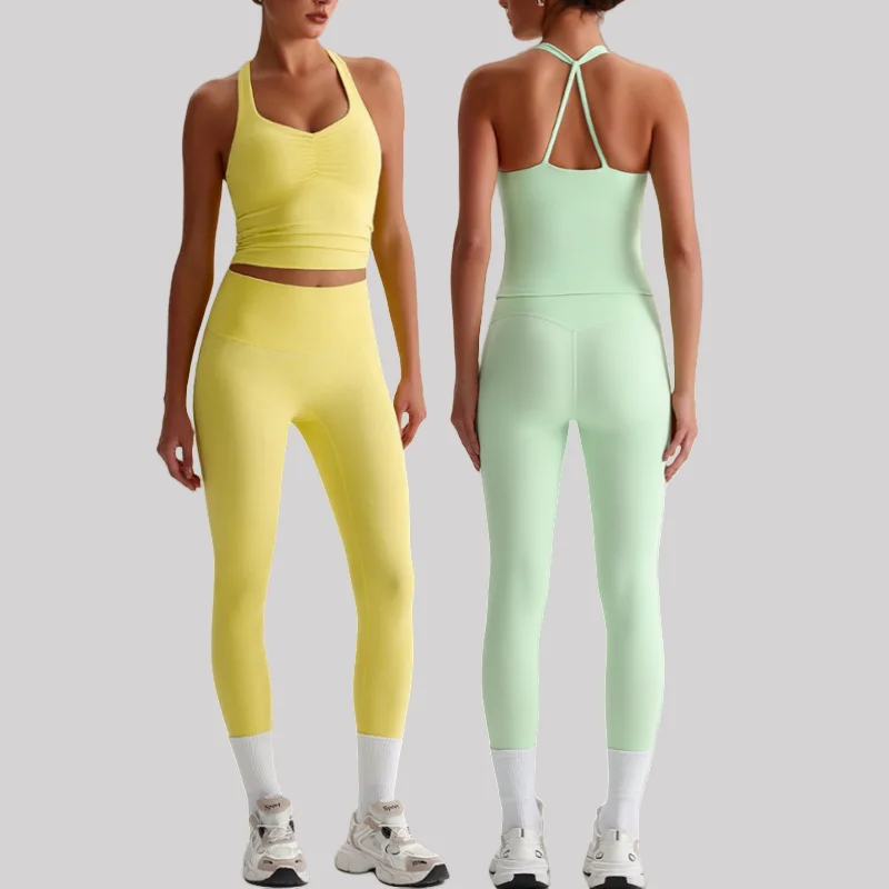 Women's Seamless Yoga Set Naked Feel Backless Sports Bra & High-Waisted Slim-Fit Leggings Fitness Running Gym Workout Outfit
Women's Seamless Yoga Set Naked Feel Backless Sports Bra & High-Waisted Slim-Fit Leggings Fitness Running Gym Workout Outfit