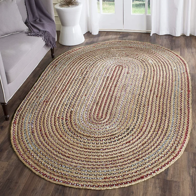 Oval Shape Rug Natural Cotton & Jute Rug Multicolor Rug Rustic Look Area Rug
Oval Shape Rug Natural Cotton & Jute Rug Multicolor Rug Rustic Look Area Rug