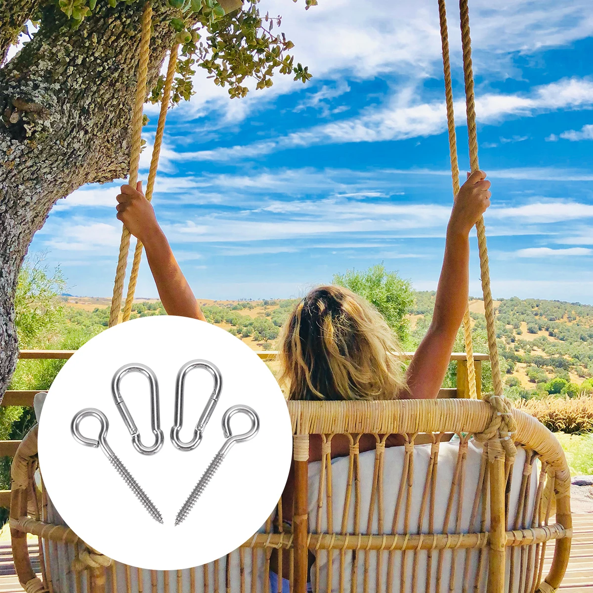 Hammock Hooks Swing Set Accessories Hanging Chair Fixed Hook Stainless Steel Silver Wall Plate Hangers Durable Outdoor Swing
Hammock Hooks Swing Set Accessories Hanging Chair Fixed Hook Stainless Steel Silver Wall Plate Hangers Durable Outdoor Swing