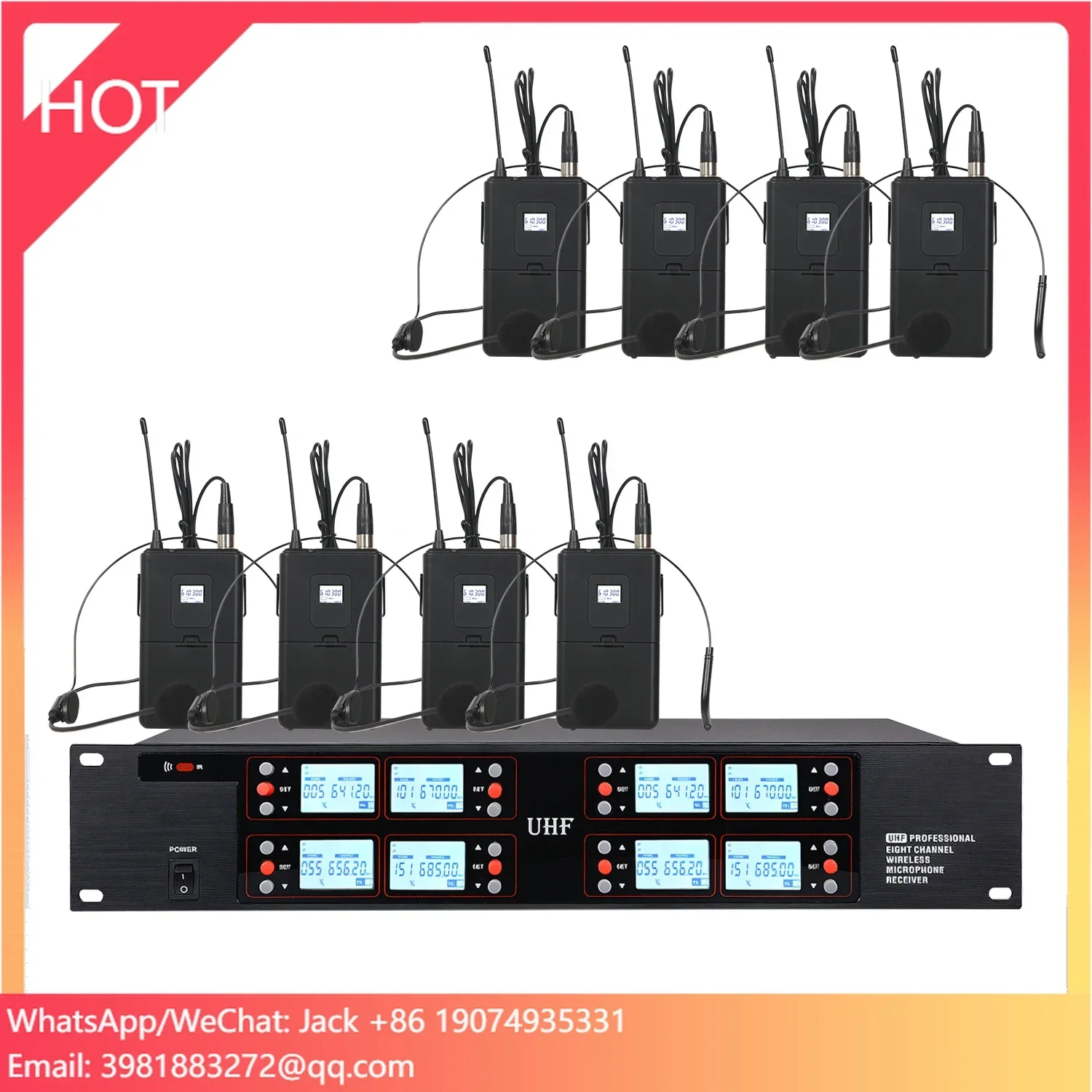 Top Quality Professional 8 Channel Uhf Wireless Microphone Headset Microphone System For Party Wedding Speech Church Stage
Top Quality Professional 8 Channel Uhf Wireless Microphone Headset Microphone System For Party Wedding Speech Church Stage