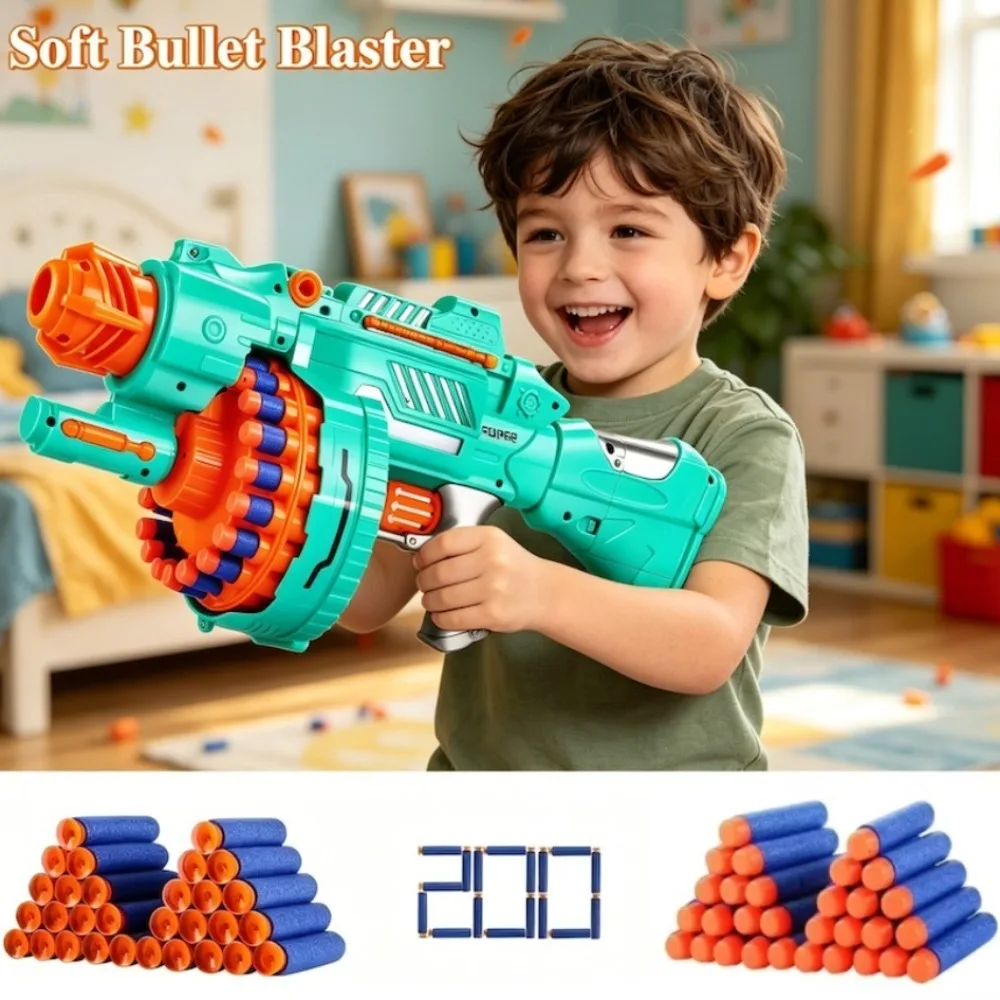 Children's Electric Continuous Shooting Gatling Safe Suction Cup Soft Bullet Gun EVA Dart Blaster Toy Birthday Gift for Kids
Children's Electric Continuous Shooting Gatling Safe Suction Cup Soft Bullet Gun EVA Dart Blaster Toy Birthday Gift for Kids