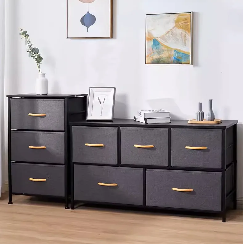 5-Tier Storage Chest Organizer Unit With 6 Easy Pull Fabric Drawers and Handles Wooden Tabletop For Closets, Nursery, Dorm Room
5-Tier Storage Chest Organizer Unit With 6 Easy Pull Fabric Drawers and Handles Wooden Tabletop For Closets, Nursery, Dorm Room