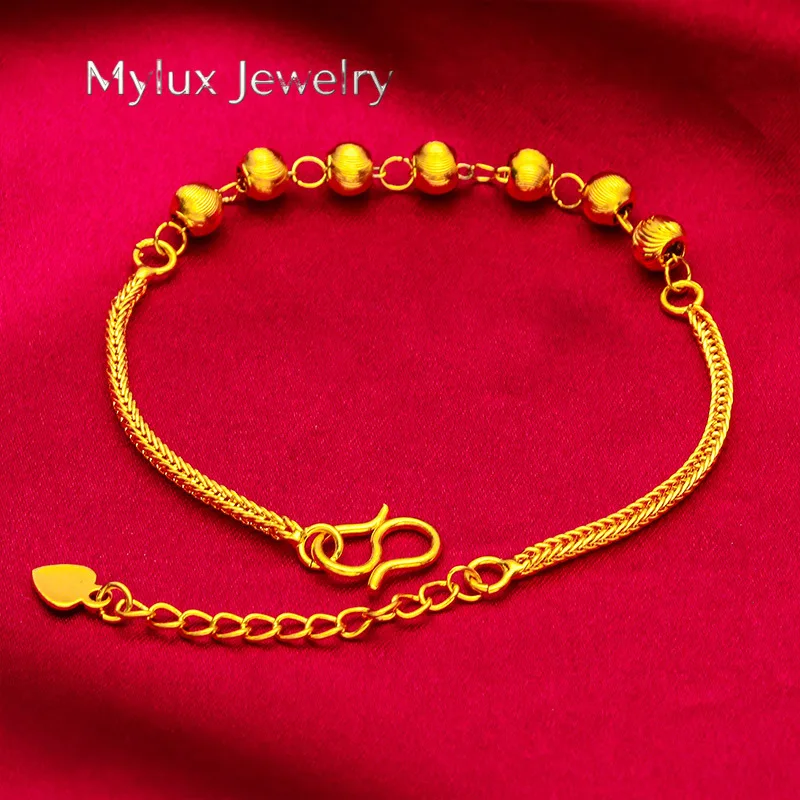Mylux Jewelry Cat's Eye Bracelet for Women, 24K Gold, AU999 | Double-layer chains with cat's eye beads & tassel, stunning for gl
Mylux Jewelry Cat's Eye Bracelet for Women, 24K Gold, AU999 | Double-layer chains with cat's eye beads & tassel, stunning for gl