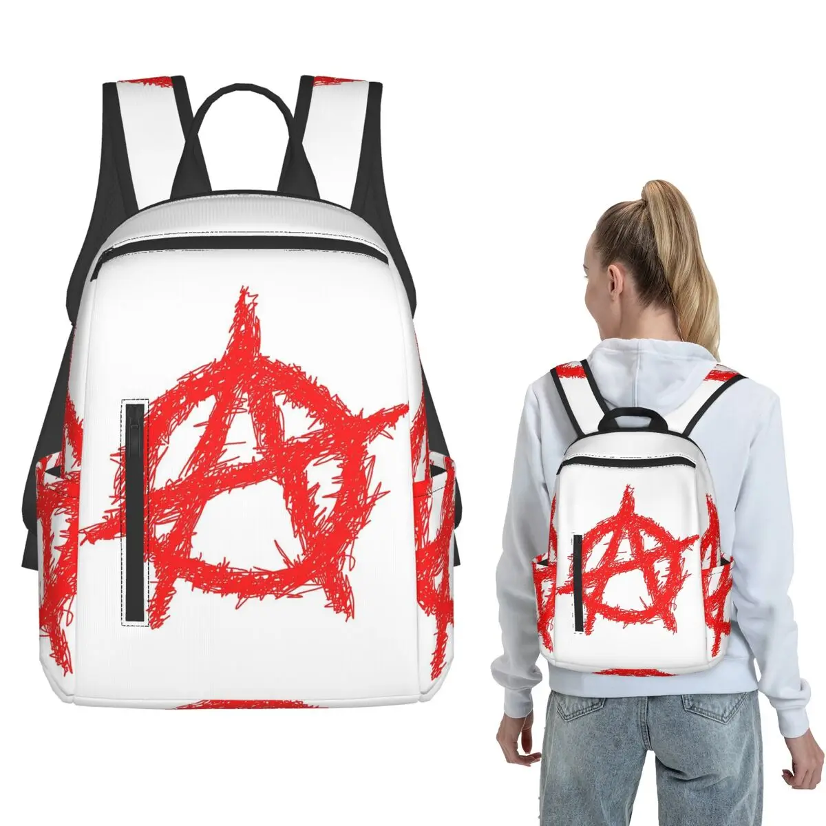 A For Anarchy Backpack Large Capacity Kids BookBag School Bag Shoulder Bags for Men Women
A For Anarchy Backpack Large Capacity Kids BookBag School Bag Shoulder Bags for Men Women