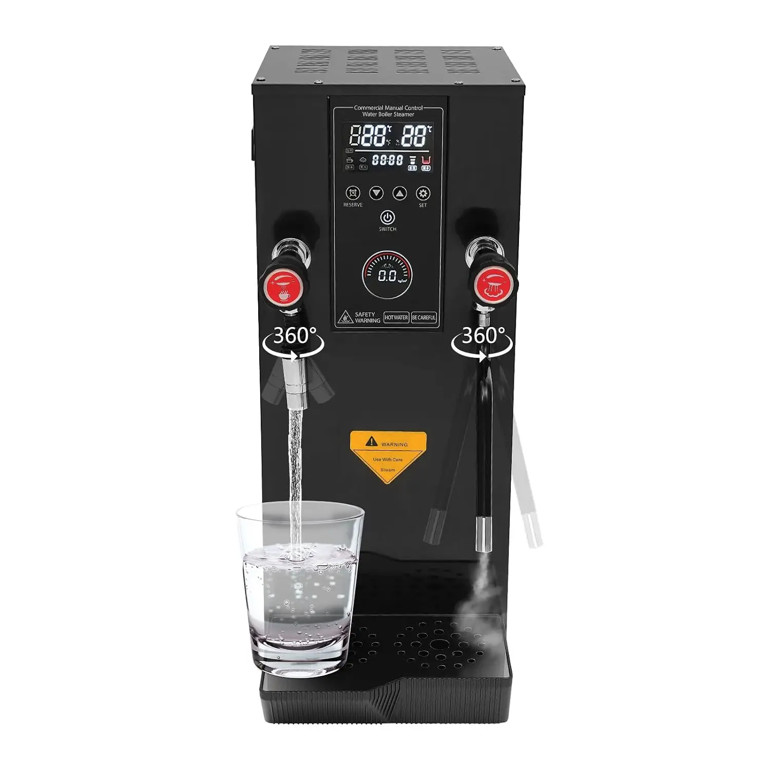 Continuous Steam Commercial Steam Milk Frother, 3000W Automatic Steam Boiling Water Machine 3.2Gal, 2-Wand,, Custom
Continuous Steam Commercial Steam Milk Frother, 3000W Automatic Steam Boiling Water Machine 3.2Gal, 2-Wand,, Custom