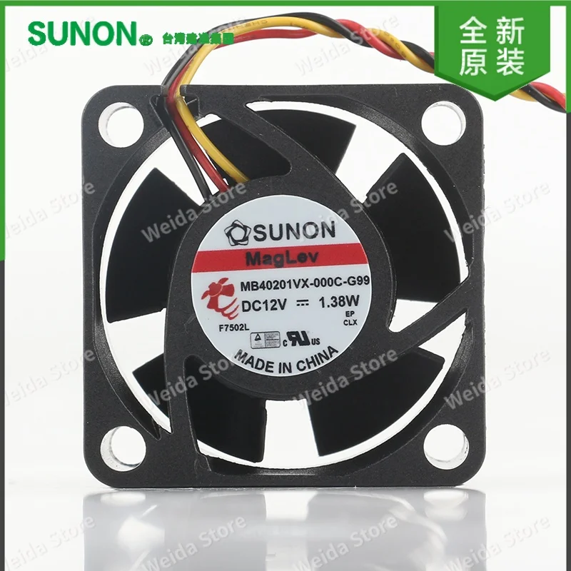 SUNON Precision 4CM 40X40X20MM 4020 Magnetic Levitation Cooling Fan 12V 1.38W MB40201VX-0000-G9
SUNON Precision 4CM 40X40X20MM 4020 Magnetic Levitation Cooling Fan 12V 1.38W MB40201VX-0000-G9