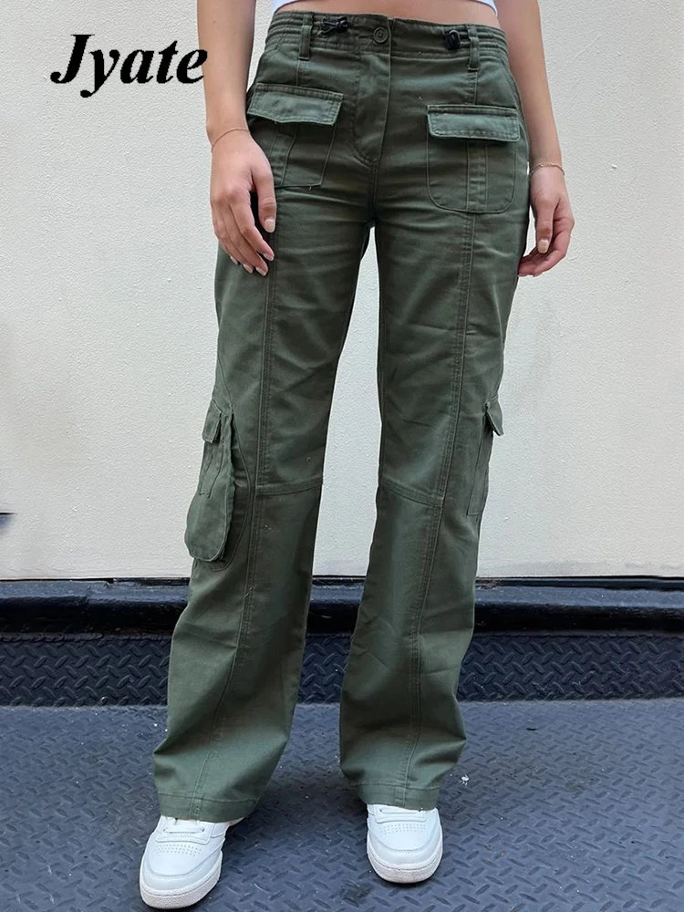 Vintage Cargo Pants For Women 2024 Spring Solid Adjustable Elastic High Waist Pockets Straight Pants Retro Casual Y2k Trousers
Vintage Cargo Pants For Women 2024 Spring Solid Adjustable Elastic High Waist Pockets Straight Pants Retro Casual Y2k Trousers