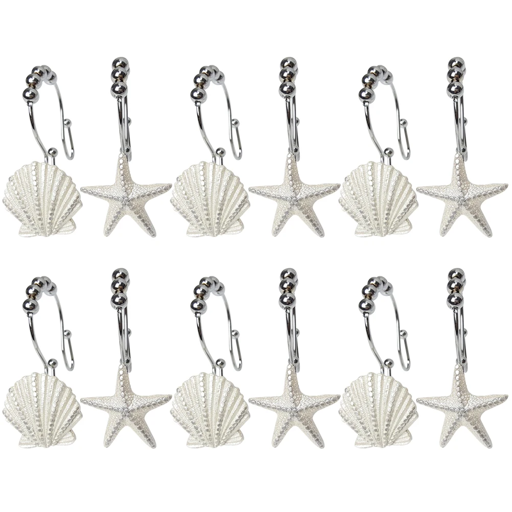 12PCS Bath Shower Curtain Rings Stainless Steel Sea Star Assorted Hooks Bathroom Hangers Rust Proof Decorative
12PCS Bath Shower Curtain Rings Stainless Steel Sea Star Assorted Hooks Bathroom Hangers Rust Proof Decorative