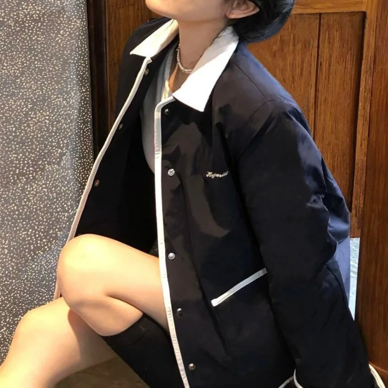 Новая зимняя хлопковая стеганая куртка с цветными блоками, женская куртка в корейском стиле, простые универсальные легкие парки с лацканами в стиле ретро, спортивные парки
Новая зимняя хлопковая стеганая куртка с цветными блоками, женская куртка в корейском стиле, простые универсальные легкие парки с лацканами в стиле ретро, спортивные парки