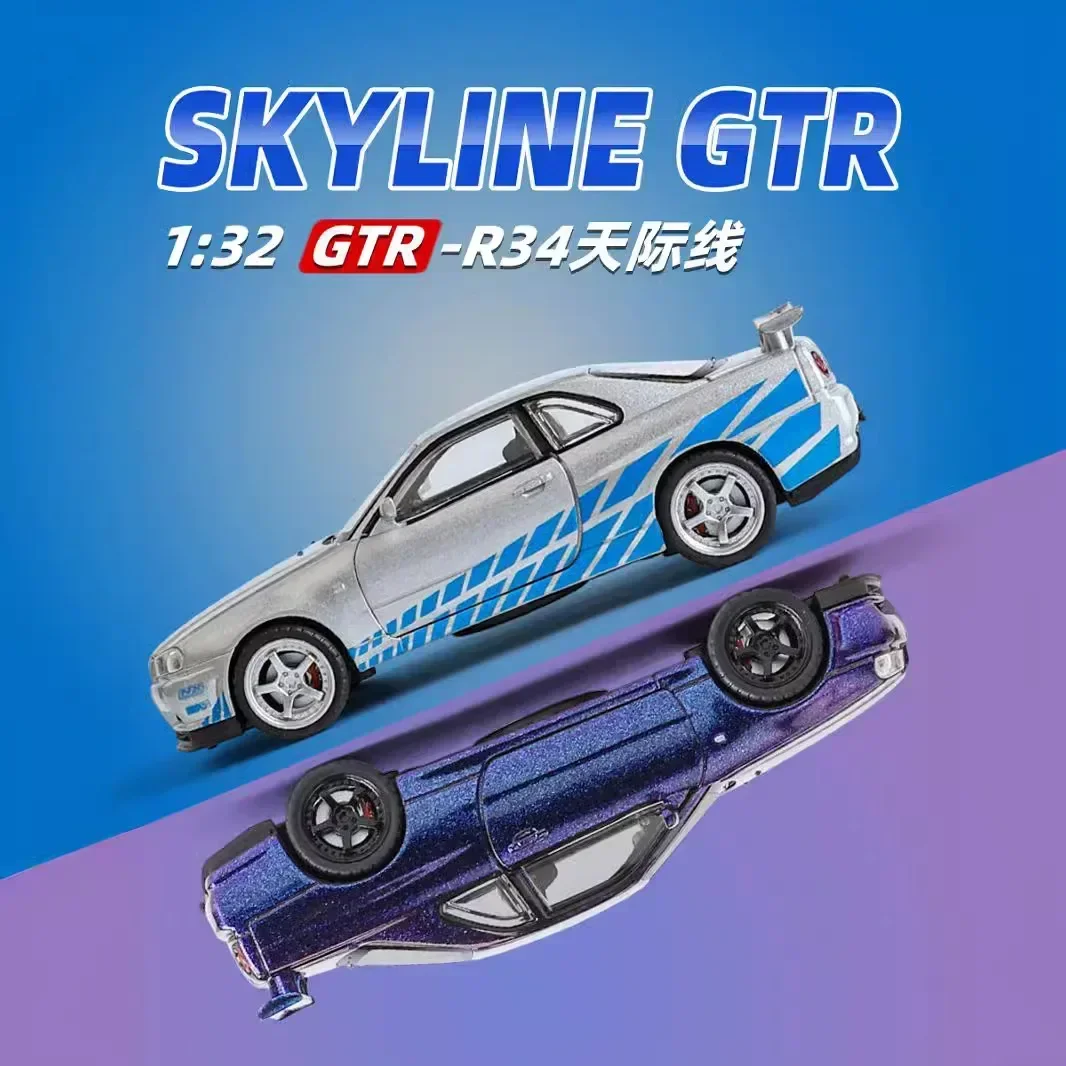 1:32 Nissan Skyline GTR-R34 Alloy Metal Diecast Sport Racing Car Model Simulation Model Sound & Light Children Toy Gift Boy A929
1:32 Nissan Skyline GTR-R34 Alloy Metal Diecast Sport Racing Car Model Simulation Model Sound & Light Children Toy Gift Boy A929