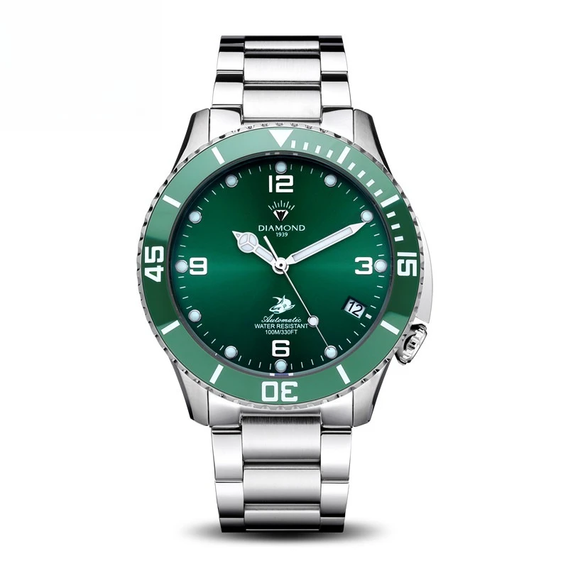 Мужские часы Shanghai Watch Diamond Brand: водонепроницаемые механические часы для глубоководного плавания, официальная модная модель с люминесцентным циферблатом
Мужские часы Shanghai Watch Diamond Brand: водонепроницаемые механические часы для глубоководного плавания, официальная модная модель с люминесцентным циферблатом