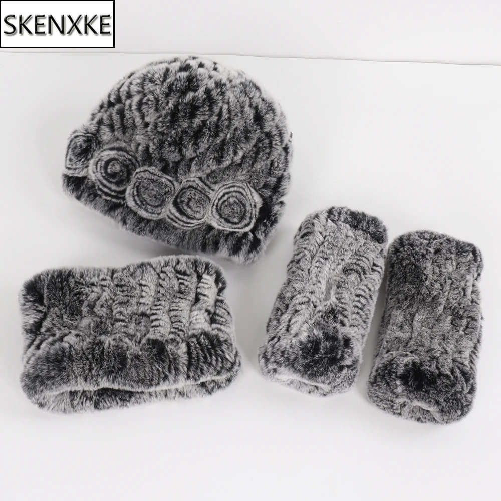 Knitted Real Rex Rabbit Fur Hat Scarf and Gloves Sets for Women, Natural Warm Cap, Scarves, Mittens, New, Winter, 3 Pcs
Knitted Real Rex Rabbit Fur Hat Scarf and Gloves Sets for Women, Natural Warm Cap, Scarves, Mittens, New, Winter, 3 Pcs