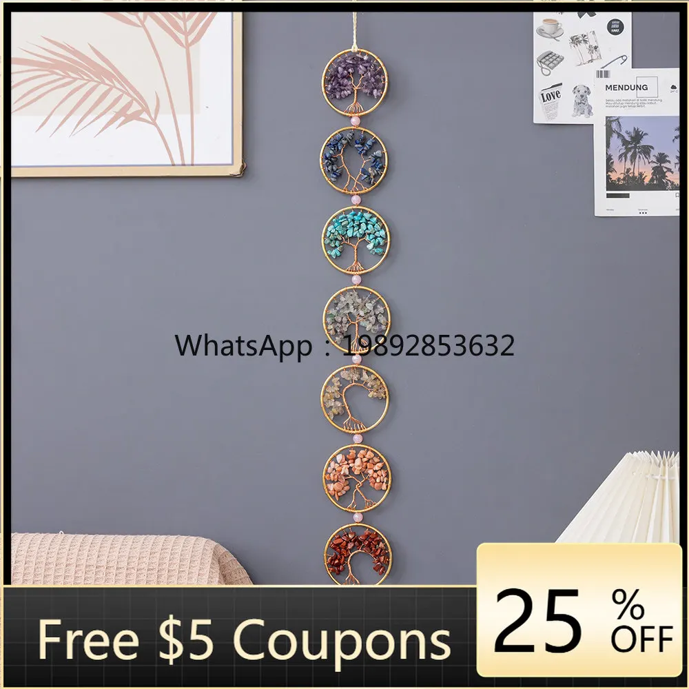 Crystal gravel tree of life pendant colorful hand-woven pendant room living room wall decoration
Crystal gravel tree of life pendant colorful hand-woven pendant room living room wall decoration