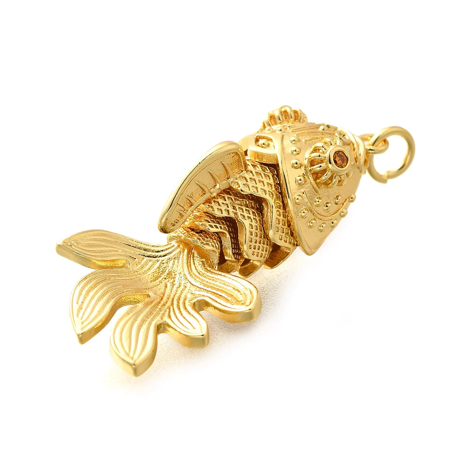 10pcs Movable 3D Fish Metal Micro Pave Cubic Zirconia Pendants with Jump Ring Necklace Bracelet DIY Jewelry Making Accessories
10pcs Movable 3D Fish Metal Micro Pave Cubic Zirconia Pendants with Jump Ring Necklace Bracelet DIY Jewelry Making Accessories