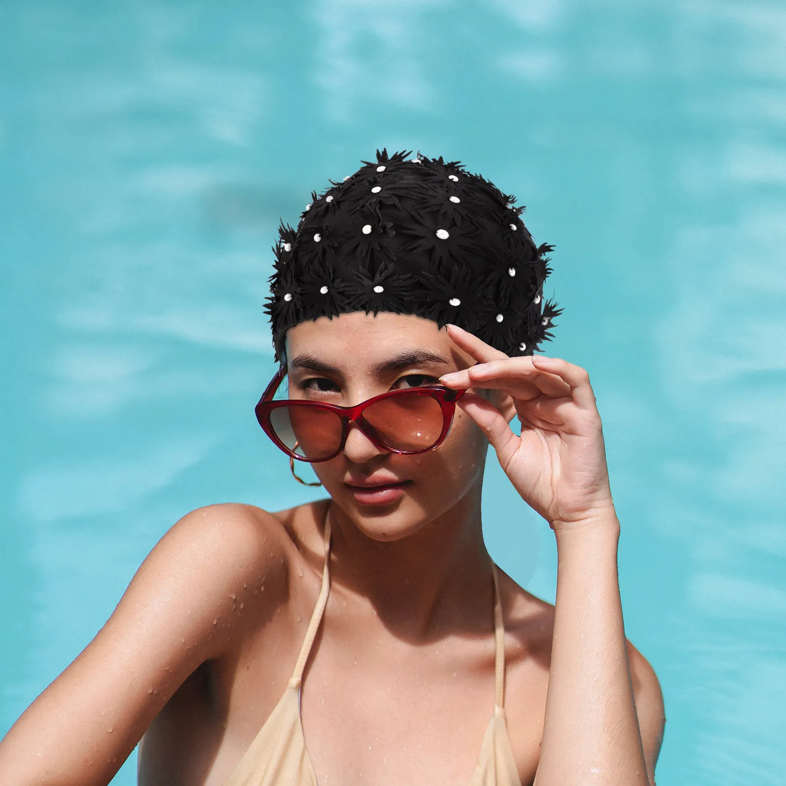 Women Swim Cap Fashion 3D Flower Design Premium Material Lightweight Swimming Hair Ear Protection Summer Pool Women Swim Cap
Women Swim Cap Fashion 3D Flower Design Premium Material Lightweight Swimming Hair Ear Protection Summer Pool Women Swim Cap