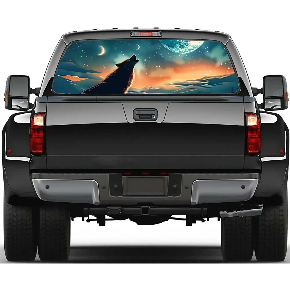 Wolf Roaring in Dreamy Starry Sky Car Rear Windshield Sticker Truck Window See Through Perforated Back Window Vinyl Decal Decor
Wolf Roaring in Dreamy Starry Sky Car Rear Windshield Sticker Truck Window See Through Perforated Back Window Vinyl Decal Decor