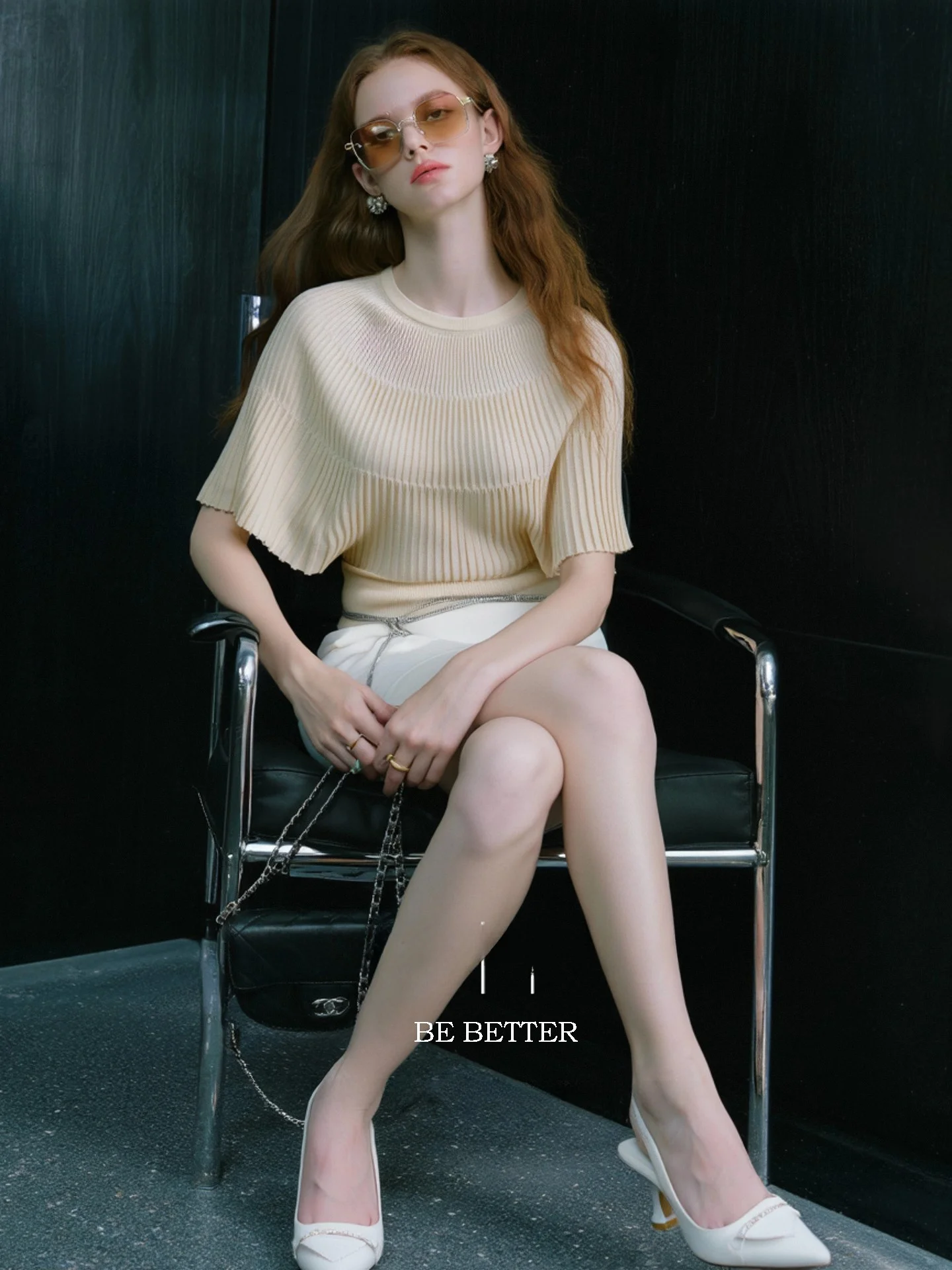 Elegant Knitted Mid-Sleeve Wrap Style Apricot T-Shirt Women's Slim Fit Summer New Style Commute Style Korean Version Huaappuw
Elegant Knitted Mid-Sleeve Wrap Style Apricot T-Shirt Women's Slim Fit Summer New Style Commute Style Korean Version Huaappuw