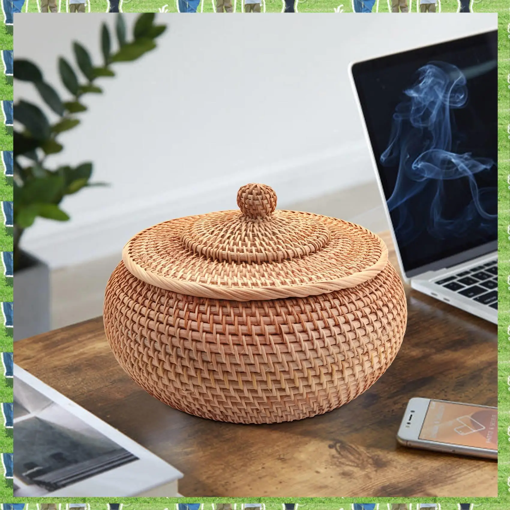 FTS Круглая коробка из ротанга, плетеная корзина с фруктами с крышкой, корзина для хлеба, лоток для хранения, плетеная корзина из ивы для хлеба, закусок
FTS Круглая коробка из ротанга, плетеная корзина с фруктами с крышкой, корзина для хлеба, лоток для хранения, плетеная корзина из ивы для хлеба, закусок