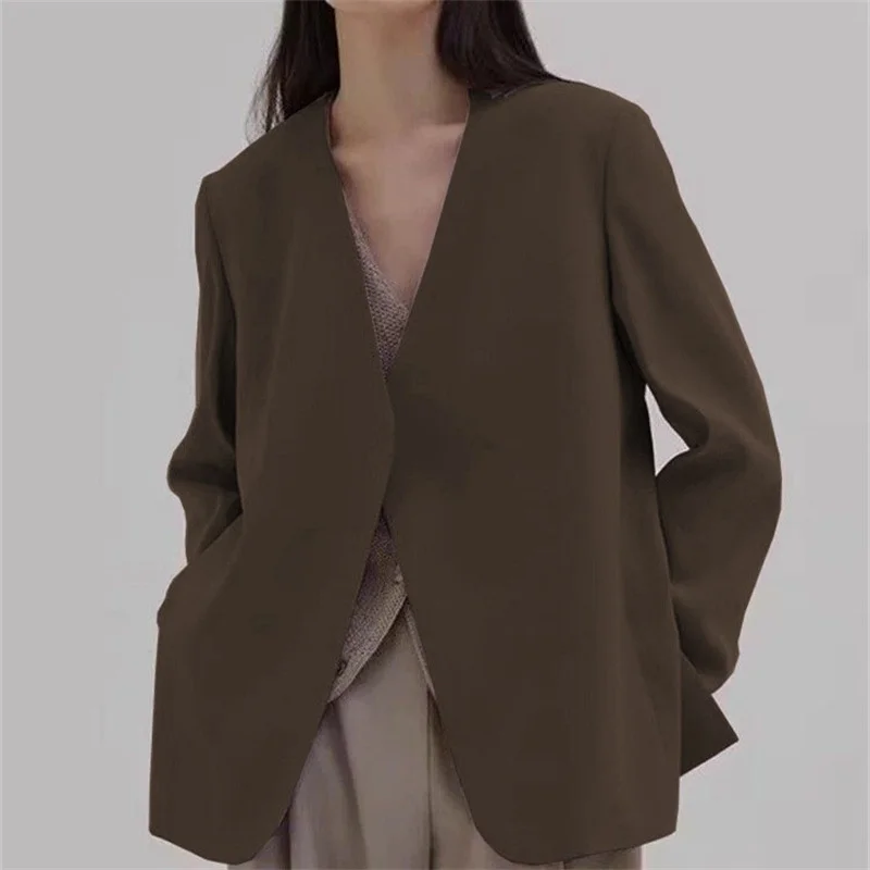 New 2025 Women's Red Suit Jacket Simple Fashionable Versatile Spring Autumn Commute Style Polyester Fabric Office Wear
New 2025 Women's Red Suit Jacket Simple Fashionable Versatile Spring Autumn Commute Style Polyester Fabric Office Wear