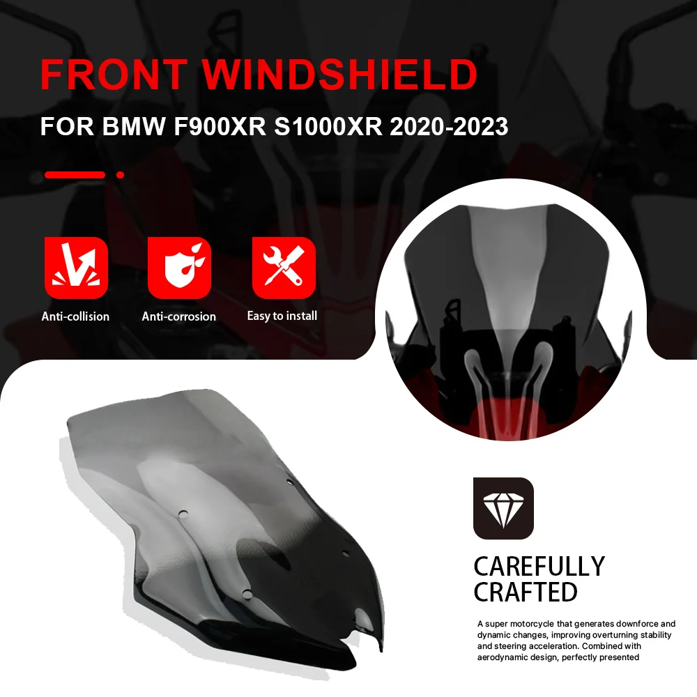 Motorcycle Heightened Racing Front Windshield Wind deflector Windscreen For BMW F900XR S1000XR 2020-2023 Motorcycle Accessories
Motorcycle Heightened Racing Front Windshield Wind deflector Windscreen For BMW F900XR S1000XR 2020-2023 Motorcycle Accessories