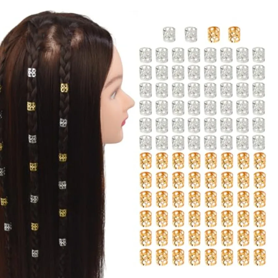 100 Pcs Dreadlocks Beads Hair Braid Rings Metal Cuffs Aluminum Dread Locks for Women Hair Clips Accessories
100 Pcs Dreadlocks Beads Hair Braid Rings Metal Cuffs Aluminum Dread Locks for Women Hair Clips Accessories