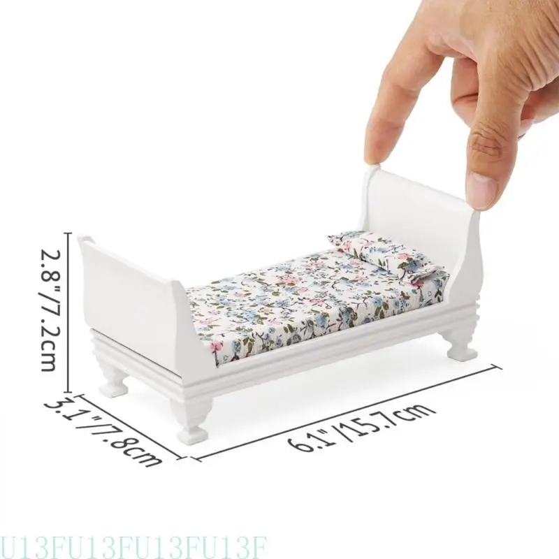 U13F Handmade 1/12 Scale Miniature Single Bed Model Figurine for Dollhouses Enthusiast and Collector Scene Decors
U13F Handmade 1/12 Scale Miniature Single Bed Model Figurine for Dollhouses Enthusiast and Collector Scene Decors