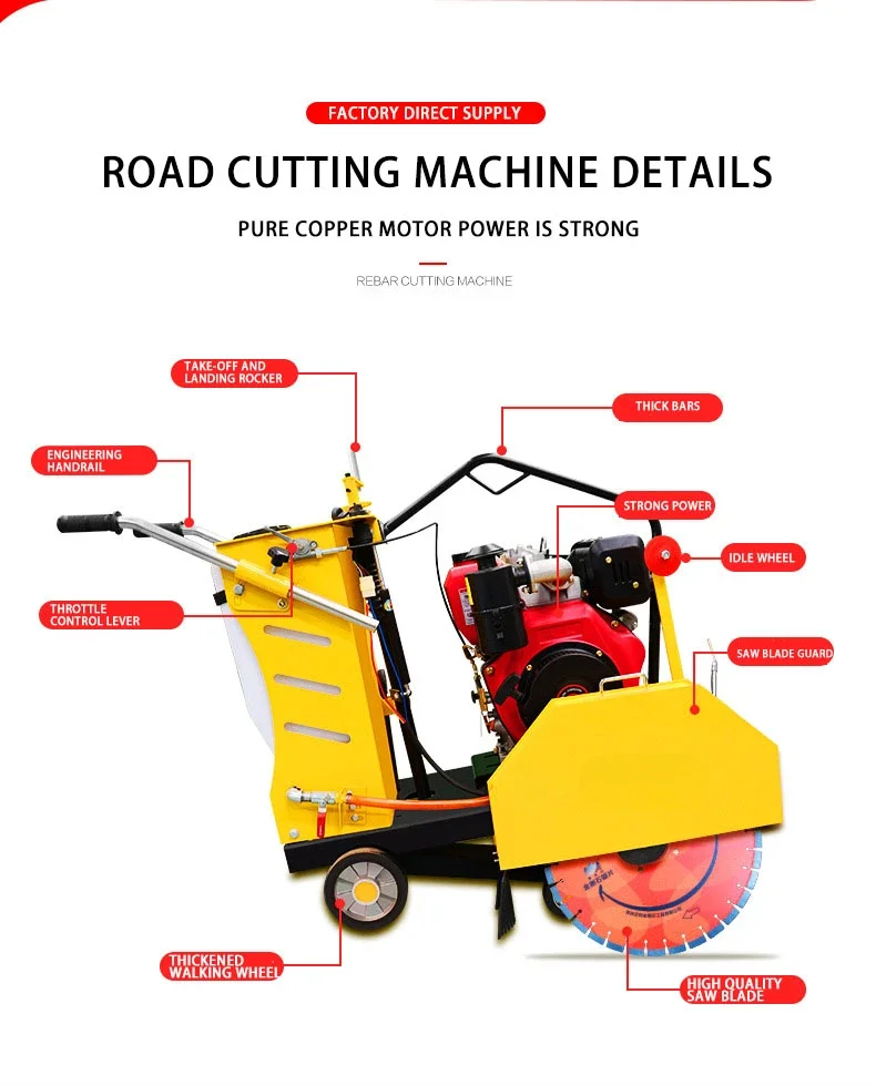 Road saw new design asphalt concrete groove cutter diesel engine road cutting machine
Road saw new design asphalt concrete groove cutter diesel engine road cutting machine