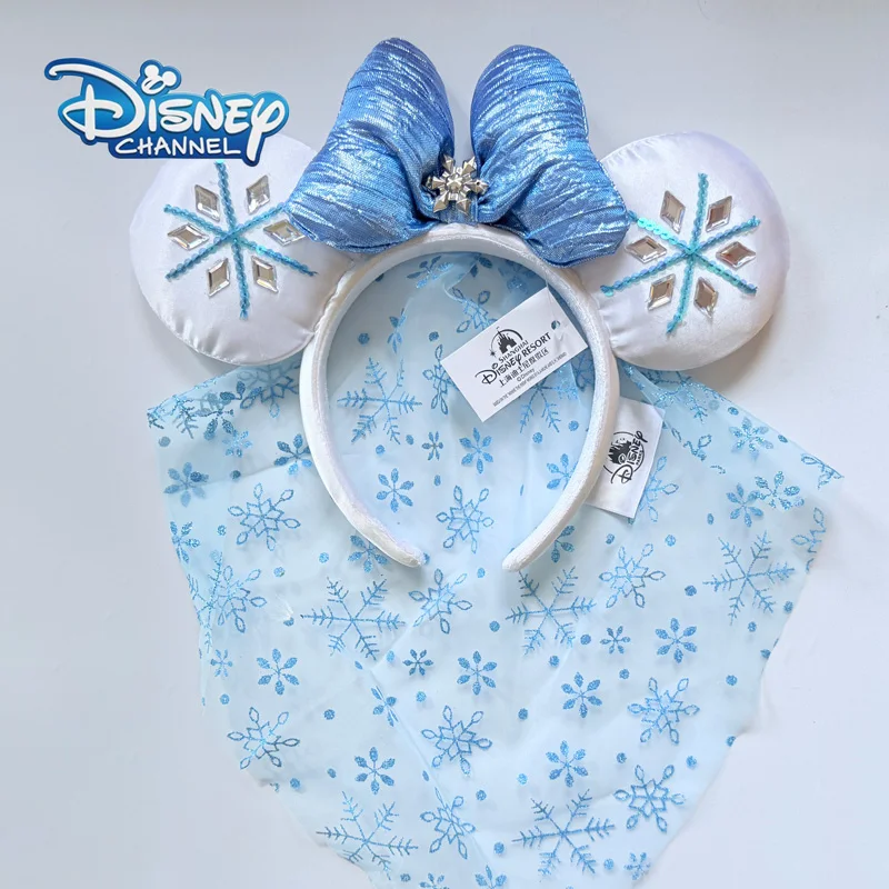 Disney Frozen Elsa Minnie Ears Headband, Blue Bow with Snowflake Tulle Veil, Ideal for Disneyland Trips & Cosplay
Disney Frozen Elsa Minnie Ears Headband, Blue Bow with Snowflake Tulle Veil, Ideal for Disneyland Trips & Cosplay