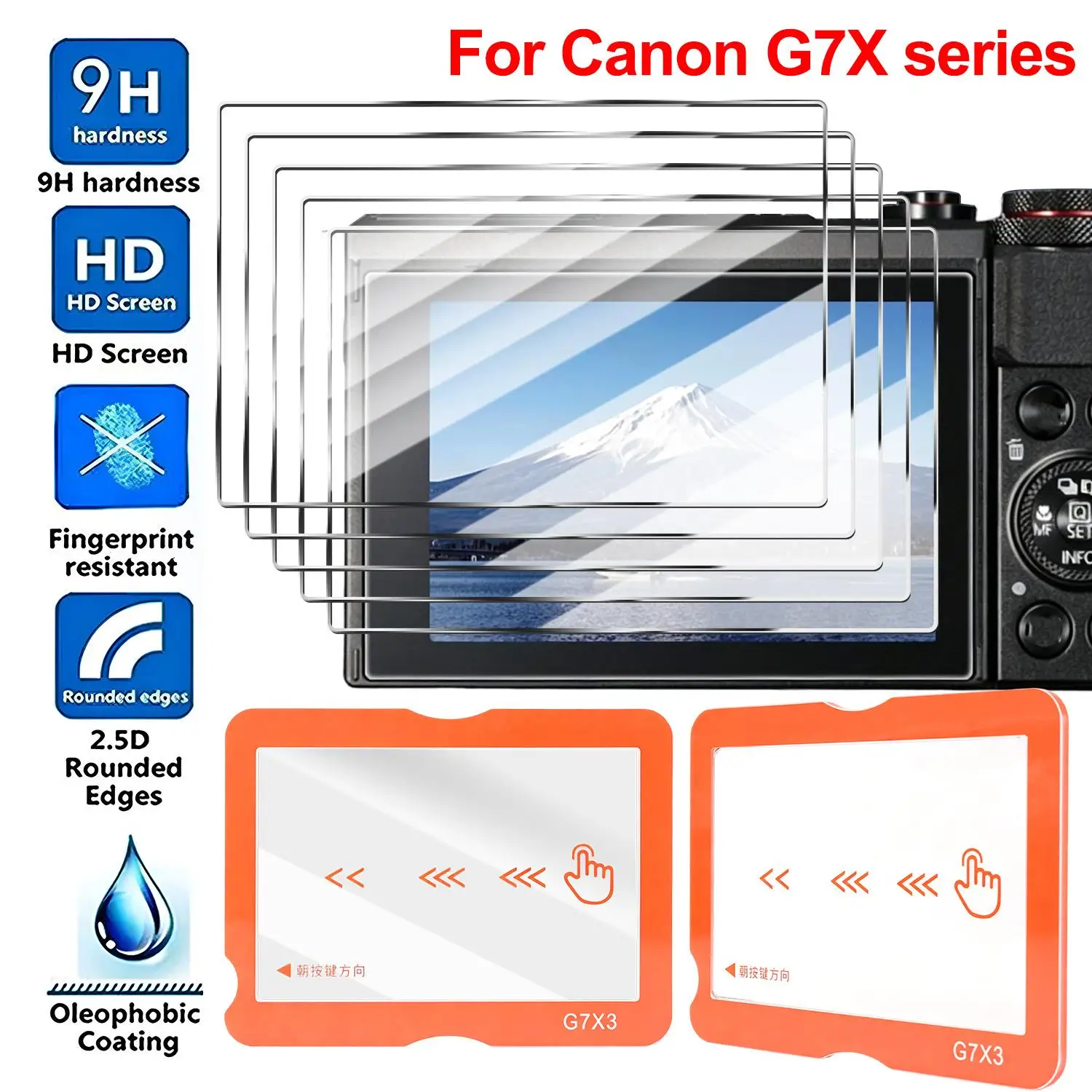 Tempered Glass Protector Guard Easy to Install For Canon PowerShot G7X Mark III II Sport Camera LCD Screen Films Cover
Tempered Glass Protector Guard Easy to Install For Canon PowerShot G7X Mark III II Sport Camera LCD Screen Films Cover