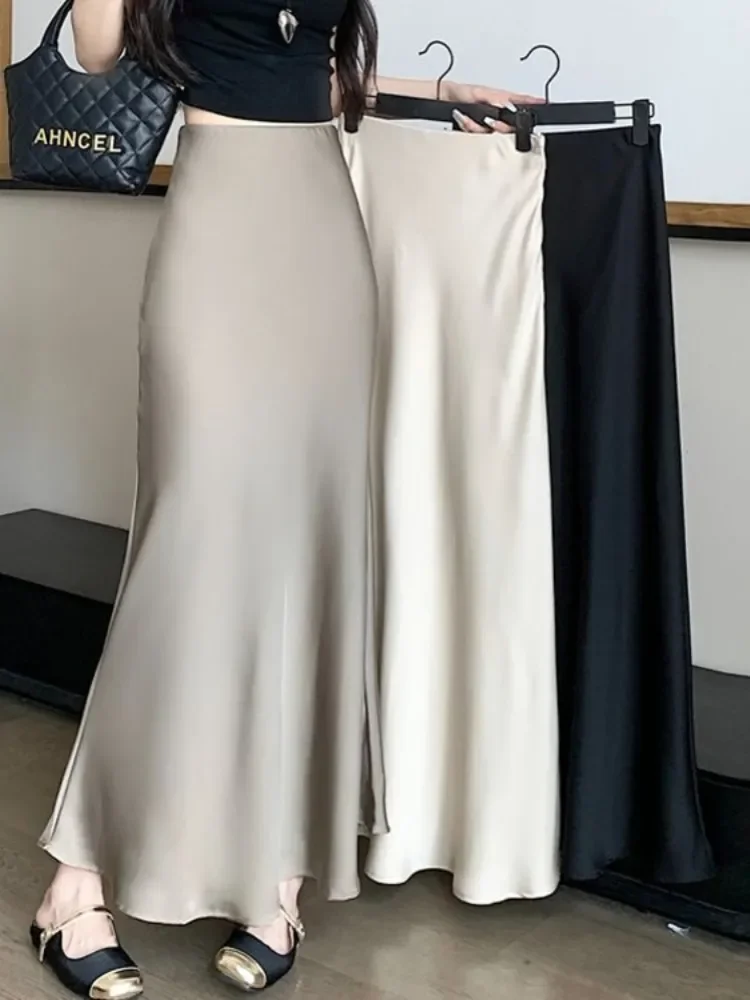 Fish Tail Skirts for Women High Waisted Satin Silk Luxury Women's Skirts LOOSE Solid Long Skirts for Women Fashion 2024 Z596
Fish Tail Skirts for Women High Waisted Satin Silk Luxury Women's Skirts LOOSE Solid Long Skirts for Women Fashion 2024 Z596