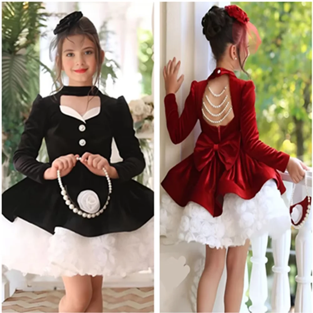 Red Velvet Mini Girl Flowers Dress 3D Flowers Ball Gown Baby Birthday Party Dress Christimas Gowns Customized
Red Velvet Mini Girl Flowers Dress 3D Flowers Ball Gown Baby Birthday Party Dress Christimas Gowns Customized