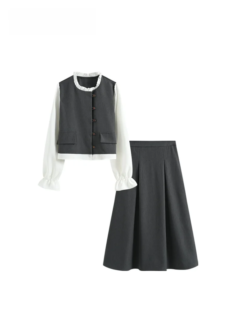 Spring Fashion plus Size Set College Style Shirt And Half Skirt Two-Piece Suit for Plump Sister Commute Friendly Polyester Fiber
Spring Fashion plus Size Set College Style Shirt And Half Skirt Two-Piece Suit for Plump Sister Commute Friendly Polyester Fiber