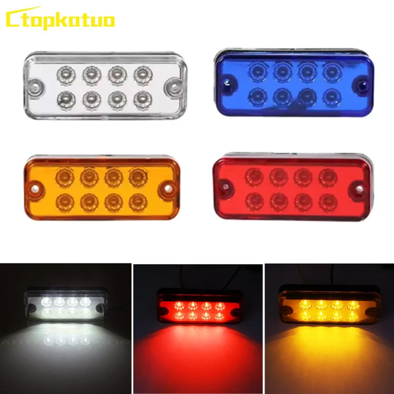 8LED Боковой габаритный фонарь для грузовика Светодиодный фонарь для прицепа Боковые фонари Янтарный/белый/красный/синий Передний задний габаритный индикатор грузовика
8LED Боковой габаритный фонарь для грузовика Светодиодный фонарь для прицепа Боковые фонари Янтарный/белый/красный/синий Передний задний габаритный индикатор грузовика