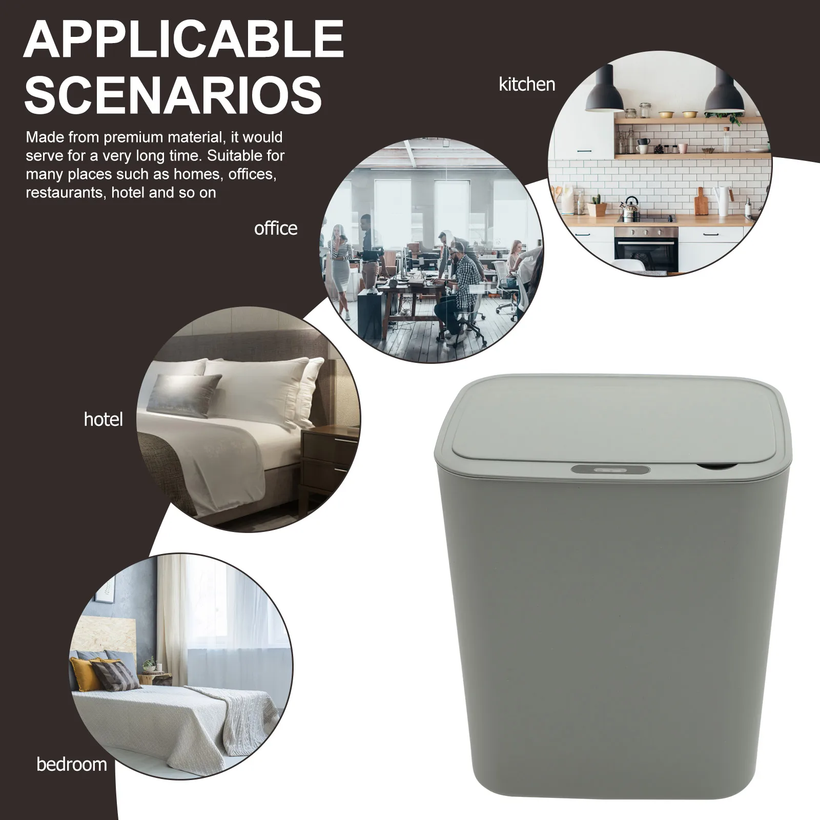 Smart Induction Trash Can Grey Automatic Sensor Dustbin For Home Hotel Dorm Airtight Design Long Life Quiet Operation
Smart Induction Trash Can Grey Automatic Sensor Dustbin For Home Hotel Dorm Airtight Design Long Life Quiet Operation