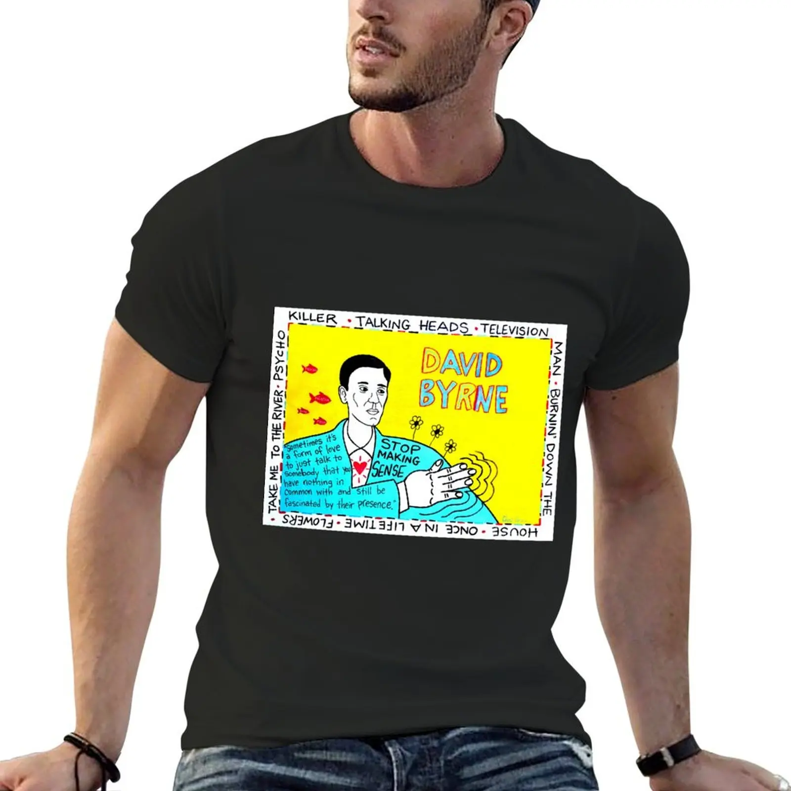 David Byrne Pop Folk Art T-Shirt oversizeds plus size tops men t shirts high quality
David Byrne Pop Folk Art T-Shirt oversizeds plus size tops men t shirts high quality