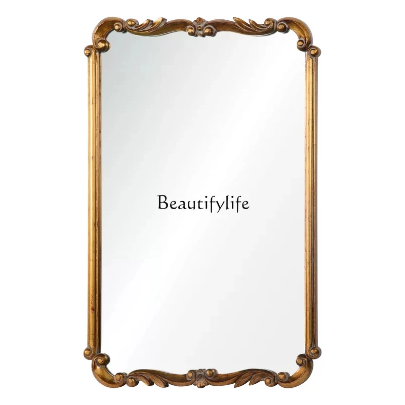 Retro full body floor mirror French wall-mounted carved American wall-mounted full-length mirror
Retro full body floor mirror French wall-mounted carved American wall-mounted full-length mirror