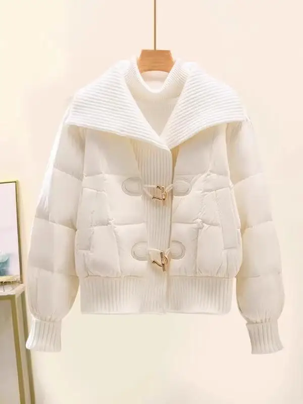 White Knitted ort Cotton Jaet Women's Thiened Warm Collar Faionable Top Winter Commute Sle Regular Fit Long Sve
White Knitted ort Cotton Jaet Women's Thiened Warm Collar Faionable Top Winter Commute Sle Regular Fit Long Sve