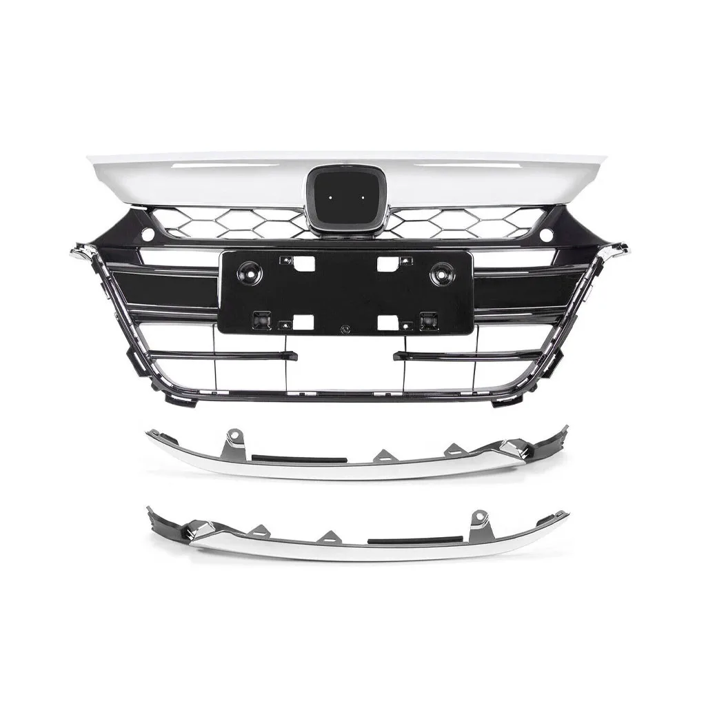 FOR Honda Accord 18-20 models with chrome-plated front grille and headlight trim, OE 71121-TVA-A01, 71108-TVA-A01, 71103-TVA-A01
FOR Honda Accord 18-20 models with chrome-plated front grille and headlight trim, OE 71121-TVA-A01, 71108-TVA-A01, 71103-TVA-A01