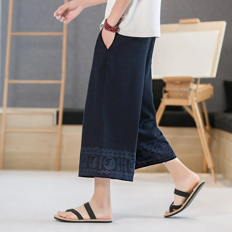 Chinese Style Summer Loose Thin Plus Size Casual Pants Harajuku Oversized Straight Wide-Leg Cropped Trousers Men Clothing
Chinese Style Summer Loose Thin Plus Size Casual Pants Harajuku Oversized Straight Wide-Leg Cropped Trousers Men Clothing