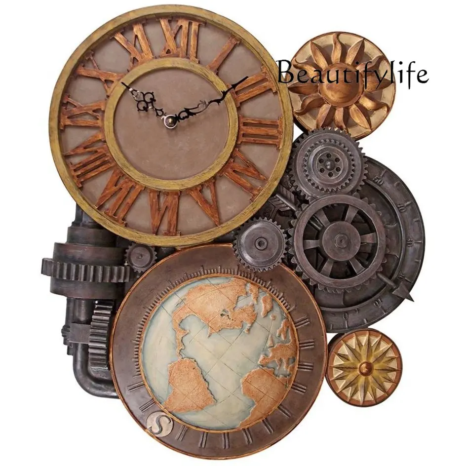 Time Gear Steampunk Wall Clock Wall Decoration Wall Art Mechanical Quartz Clock
Time Gear Steampunk Wall Clock Wall Decoration Wall Art Mechanical Quartz Clock