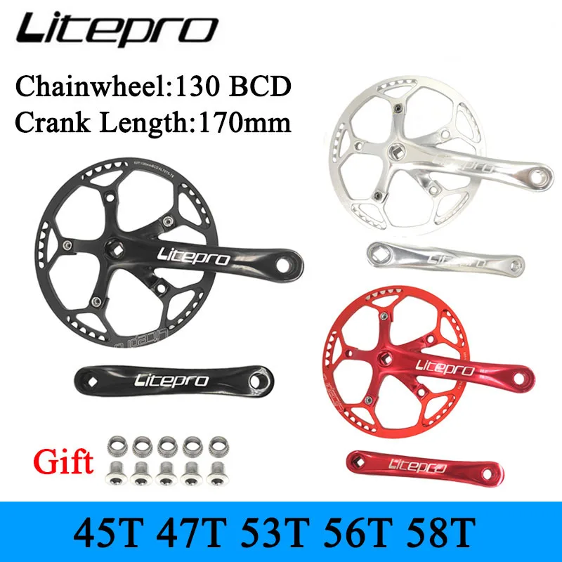Велосипед Litepro BMX 130BCD, встроенный передняя Звездочка шатун Single Crank для складного велосипеда 45/47/53/56/58T, детали для велосипеда
Велосипед Litepro BMX 130BCD, встроенный передняя Звездочка шатун Single Crank для складного велосипеда 45/47/53/56/58T, детали для велосипеда