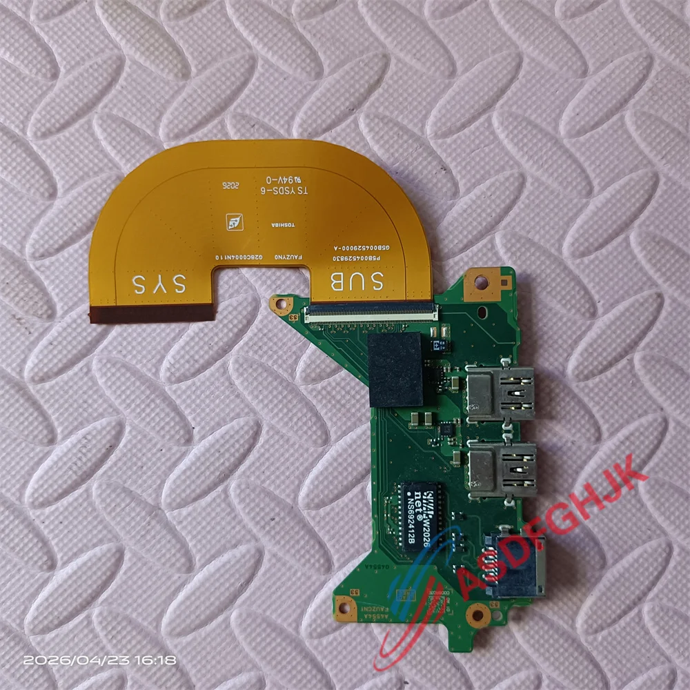 For Toshiba G83 X30L power on switch small board USB board Ethernet port small board A4554A with ribbon cable tested OK
For Toshiba G83 X30L power on switch small board USB board Ethernet port small board A4554A with ribbon cable tested OK