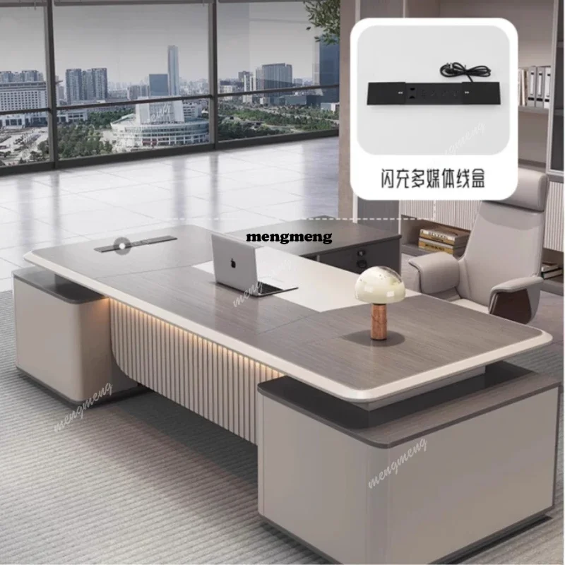 Hot sales Light Luxury Boss Office Desk and Chair Combination Supervisor Manager Office Desk Single President Simple and Modern
Hot sales Light Luxury Boss Office Desk and Chair Combination Supervisor Manager Office Desk Single President Simple and Modern